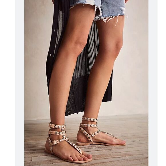 Jeffrey Campbell Chandelier Studded T-Bar Sandals - Picture 3 of 10